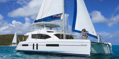 Moorings yacht underway