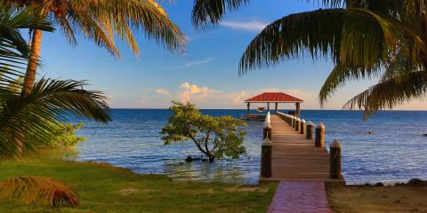 Dock view of Belize waterfront
