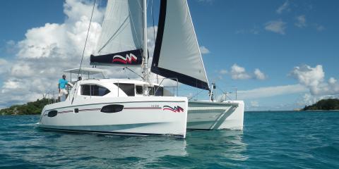 Moorings yacht sailing in Seychelles