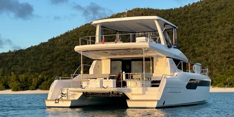 Transom of the Moorings 534 PC