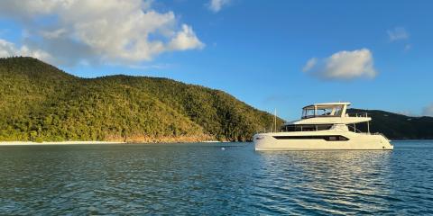 Moorings 534PC anchored in BVI