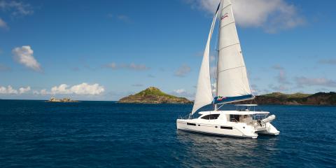 sailing catamaran in St. Martin