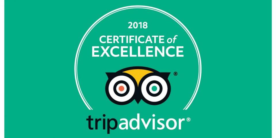 TripAdvisor Certificate of Excellence 2018 TripAdvisor Certificate of Excellence 2018