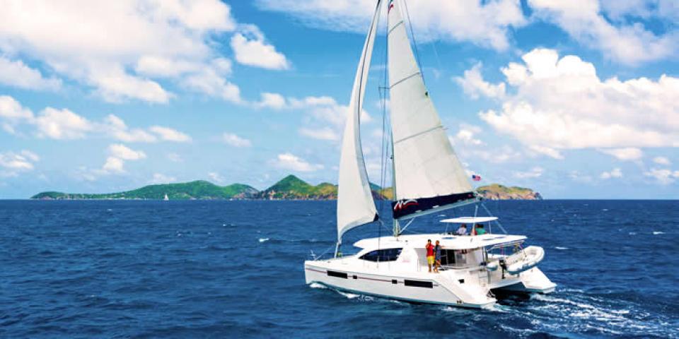 Moorings yacht underway Moorings yacht underway