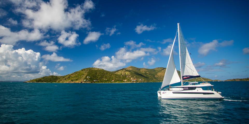 Moorings 5000 under sail in the BVI Moorings 5000 under sail in the BVI