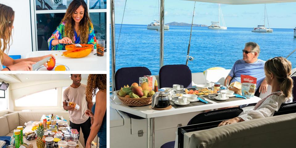 Guests enjoying food provisioning service Guests enjoying food provisioning service