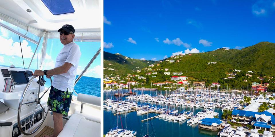 Tony Rainold sailing in the BVI - Moorings base Tortola Tony Rainold sailing in the BVI - Moorings base Tortola