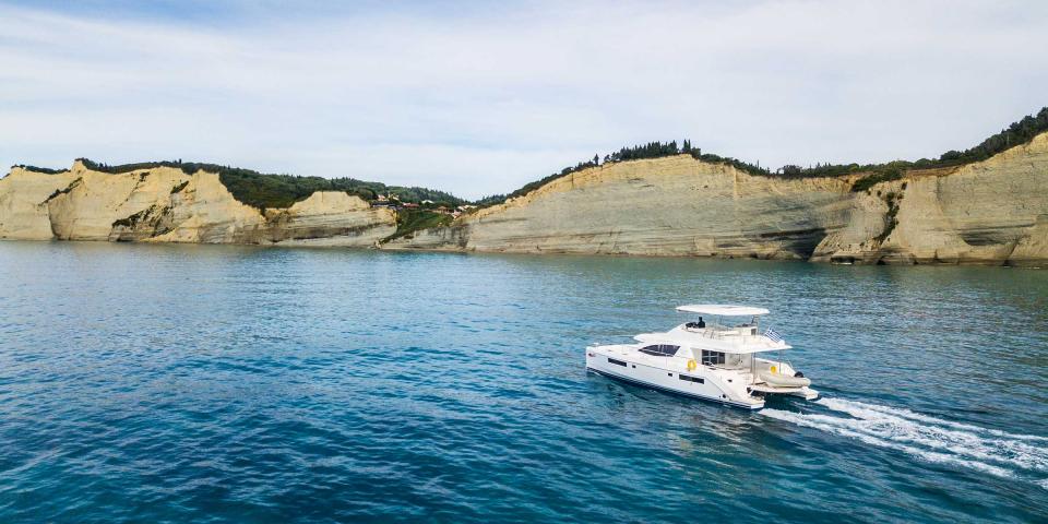 Moorings 514 Power Catamaran in Corfu, Greece Moorings 514 Power Catamaran in Corfu, Greece