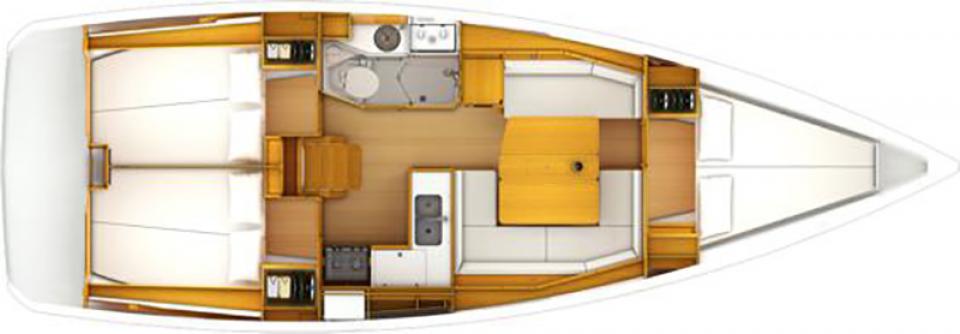FYC Sun Odyssey 389 – 39 North - Layout FYC Sun Odyssey 389 – 39 North - Layout