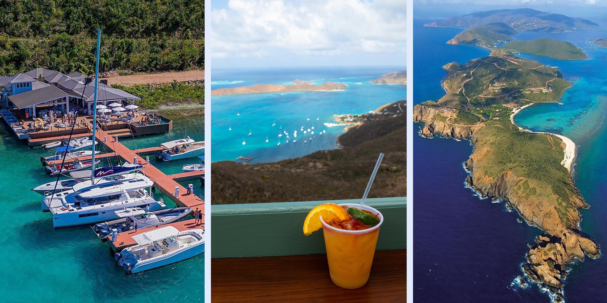 Oil Nut Bay and view from Hog Heaven on Virgin Gorda BVI
